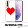 Custodia per Samsung Galaxy S21 - Cuore rosso