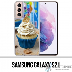 Custodia per Samsung Galaxy S21 - Cupcake blu