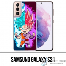 Coque Samsung Galaxy S21 - Dragon Ball Black Goku Cartoon