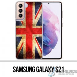 Funda para Samsung Galaxy S21 - Bandera del Reino Unido vintage