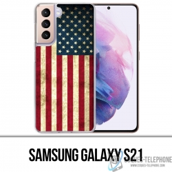Coque Samsung Galaxy S21 - Drapeau Usa