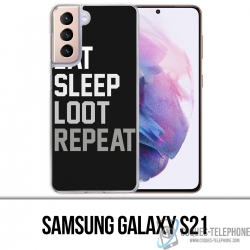Coque Samsung Galaxy S21 - Eat Sleep Loot Repeat