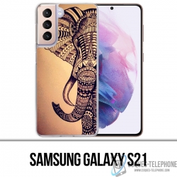 Samsung Galaxy S21 Case - Vintage Aztec Elephant