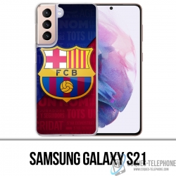 Funda Samsung Galaxy S21 - Logo Fútbol Fc Barcelona