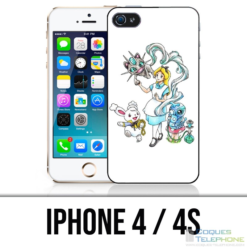 Coque iPhone 4 / 4S - Alice Au Pays Des Merveilles Pokémon