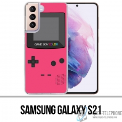 Coque Samsung Galaxy S21 - Game Boy Color Rose