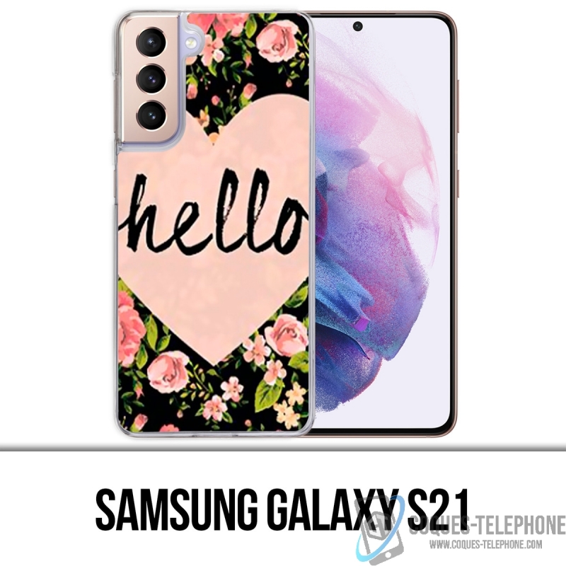 Funda Samsung Galaxy S21 - Hola corazón rosa