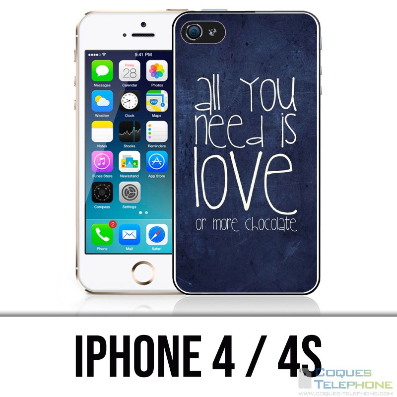 Coque iPhone 4 / 4S - All You Need Is Chocolate