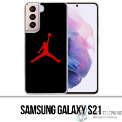 Coque Samsung Galaxy S21 - Jordan Basketball Logo Noir