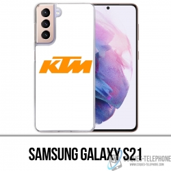 Coque Samsung Galaxy S21 - Ktm Logo Fond Blanc