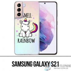 Coque Samsung Galaxy S21 - Licorne I Smell Raimbow