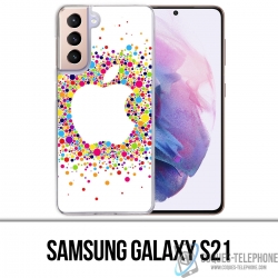 Funda Samsung Galaxy S21 - Logotipo de Apple multicolor