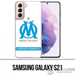 Funda Samsung Galaxy S21 - Om Marseille Logo Blanco