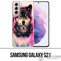 Coque Samsung Galaxy S21 - Loup Triangle