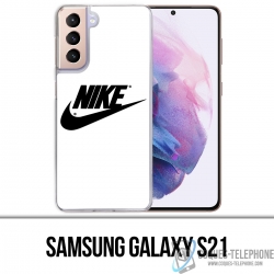 Coque Samsung Galaxy S21 - Nike Logo Blanc
