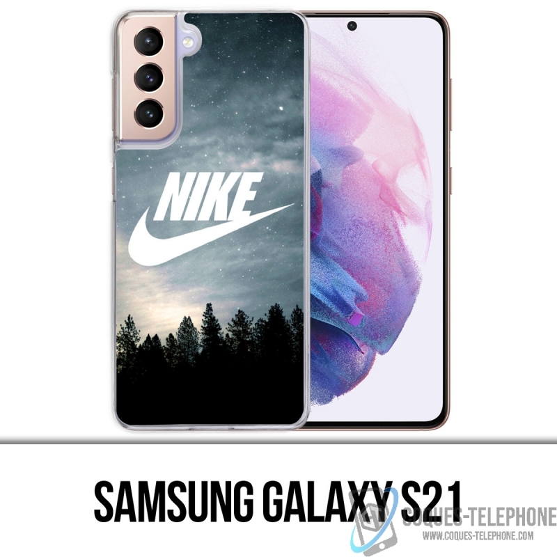 Funda Samsung Galaxy S21 Logotipo Nike Madera