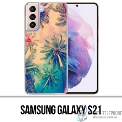 Coque Samsung Galaxy S21 - Palmiers