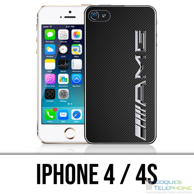 Coque iPhone 4 / 4S - Amg Carbone Logo