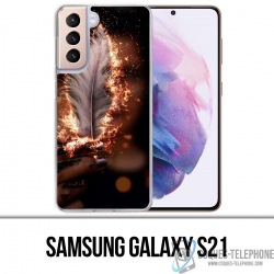 Coque Samsung Galaxy S21 - Plume Feu