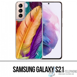 Coque Samsung Galaxy S21 - Plumes