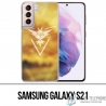 Custodia per Samsung Galaxy S21 - Pokémon Go Team Yellow Grunge