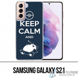 Samsung Galaxy S21 case - Pokémon Snorlax Keep Calm