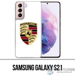 Samsung Galaxy S21 Case - Porsche Logo White