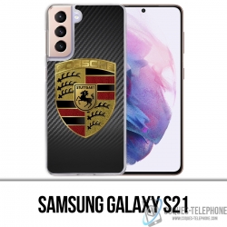 Samsung Galaxy S21 Case - Porsche Logo Carbon