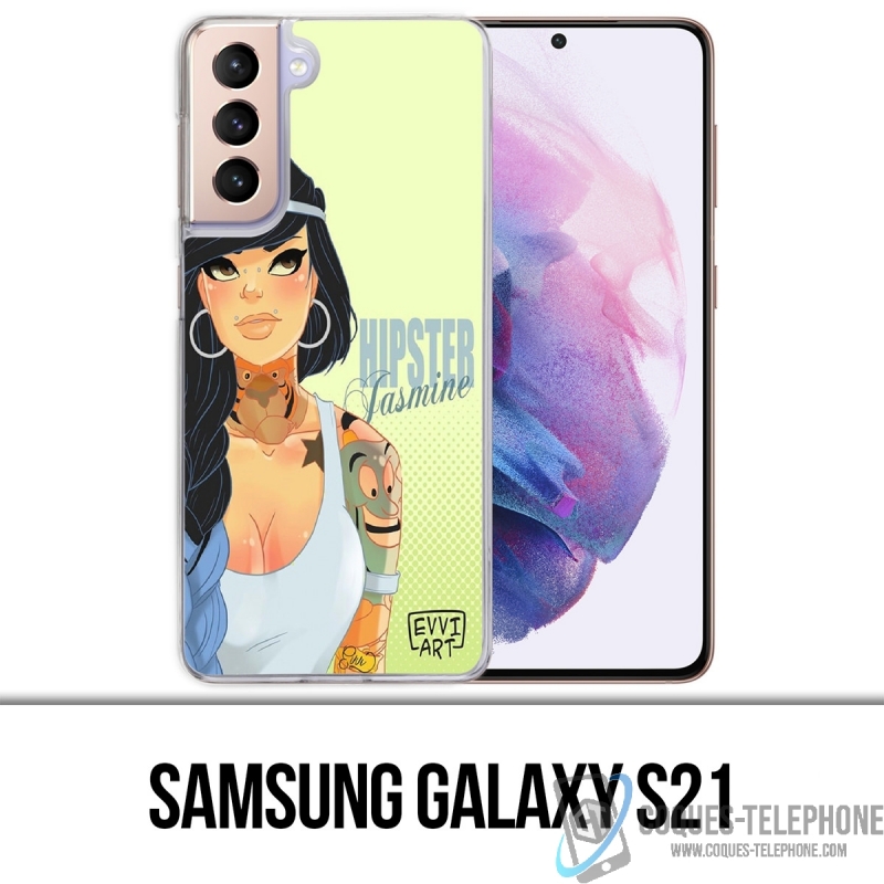 Coque Samsung Galaxy S21 - Princesse Disney Jasmine Hipster