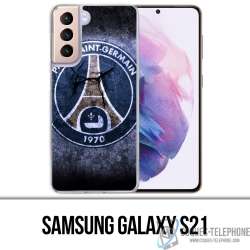 Coque Samsung Galaxy S21 - Psg Logo Grunge