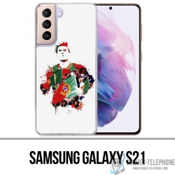 Samsung Galaxy S21 Case - Ronaldo Football Splash