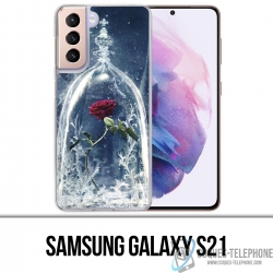 Custodia per Samsung Galaxy S21 - Rosa La bella e la bestia