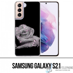 Coque Samsung Galaxy S21 - Rose Gouttes