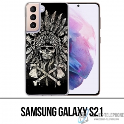 Custodia per Samsung Galaxy S21 - Piume di testa di teschio