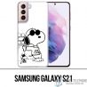 Samsung Galaxy S21 Case - Snoopy Black White