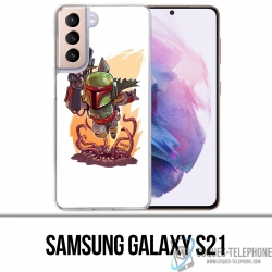 Funda Samsung Galaxy S21 - Star Wars Boba Fett Cartoon