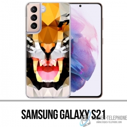Coque Samsung Galaxy S21 - Tigre Geometrique