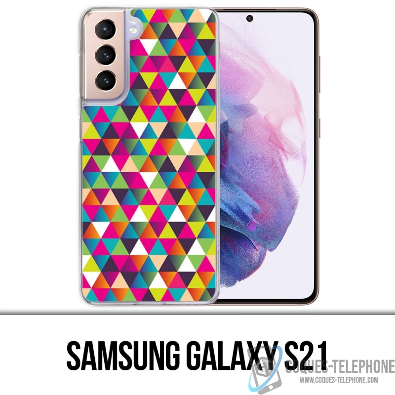 Samsung Galaxy S21 Case - Mehrfarbiges Dreieck