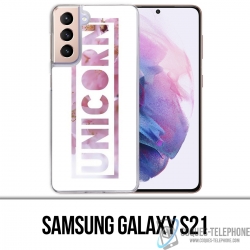 Coque Samsung Galaxy S21 - Unicorn Fleurs Licorne