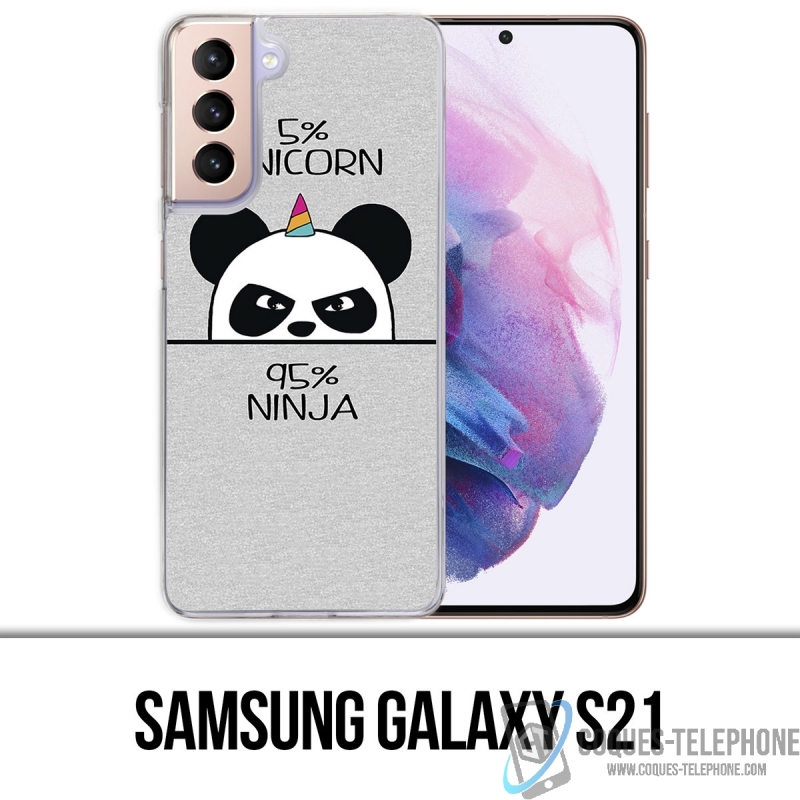 Coque Samsung Galaxy S21 - Unicorn Ninja Panda Licorne