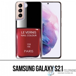 Custodia per Samsung Galaxy S21 - Vernice rossa Parigi