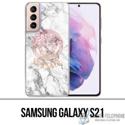 Samsung Galaxy S21 Case - Versace White Marble
