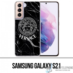 Samsung Galaxy S21 Case - Versace Black Marble