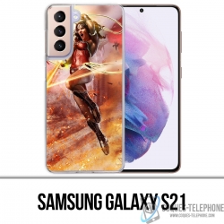 Coque Samsung Galaxy S21 - Wonder Woman Comics