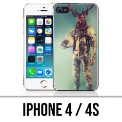 Coque iPhone 4 / 4S - Animal Astronaute Cerf
