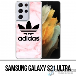 Custodia per Samsung Galaxy S21 Ultra - Adidas marmo rosa