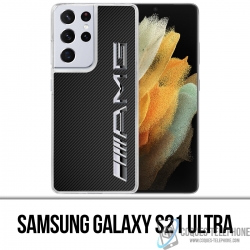Funda Samsung Galaxy S21 Ultra - Logotipo de carbono Amg