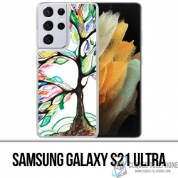 Samsung Galaxy S21 Ultra Case - Mehrfarbiger Baum