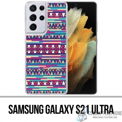Samsung Galaxy S21 Ultra Case - Pink Aztec