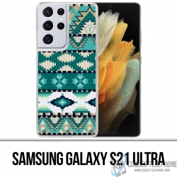 Coque Samsung Galaxy S21 Ultra - Azteque Vert